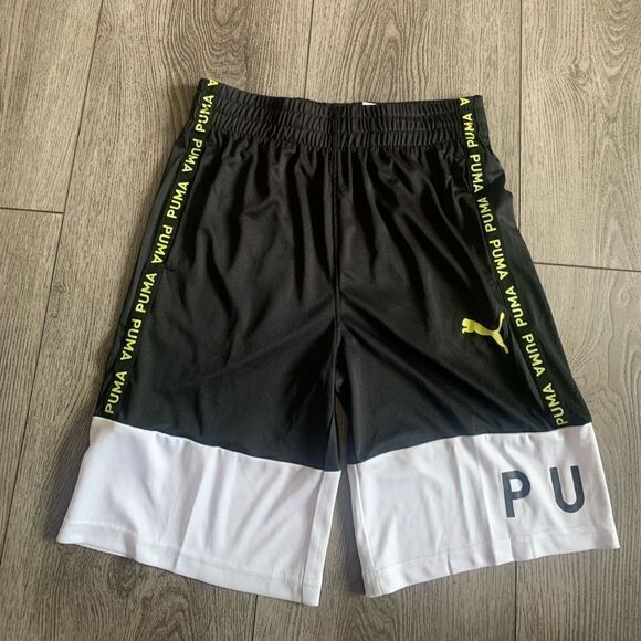 Puma boys logo lab poly interlock shorts - Picture 1 of 5